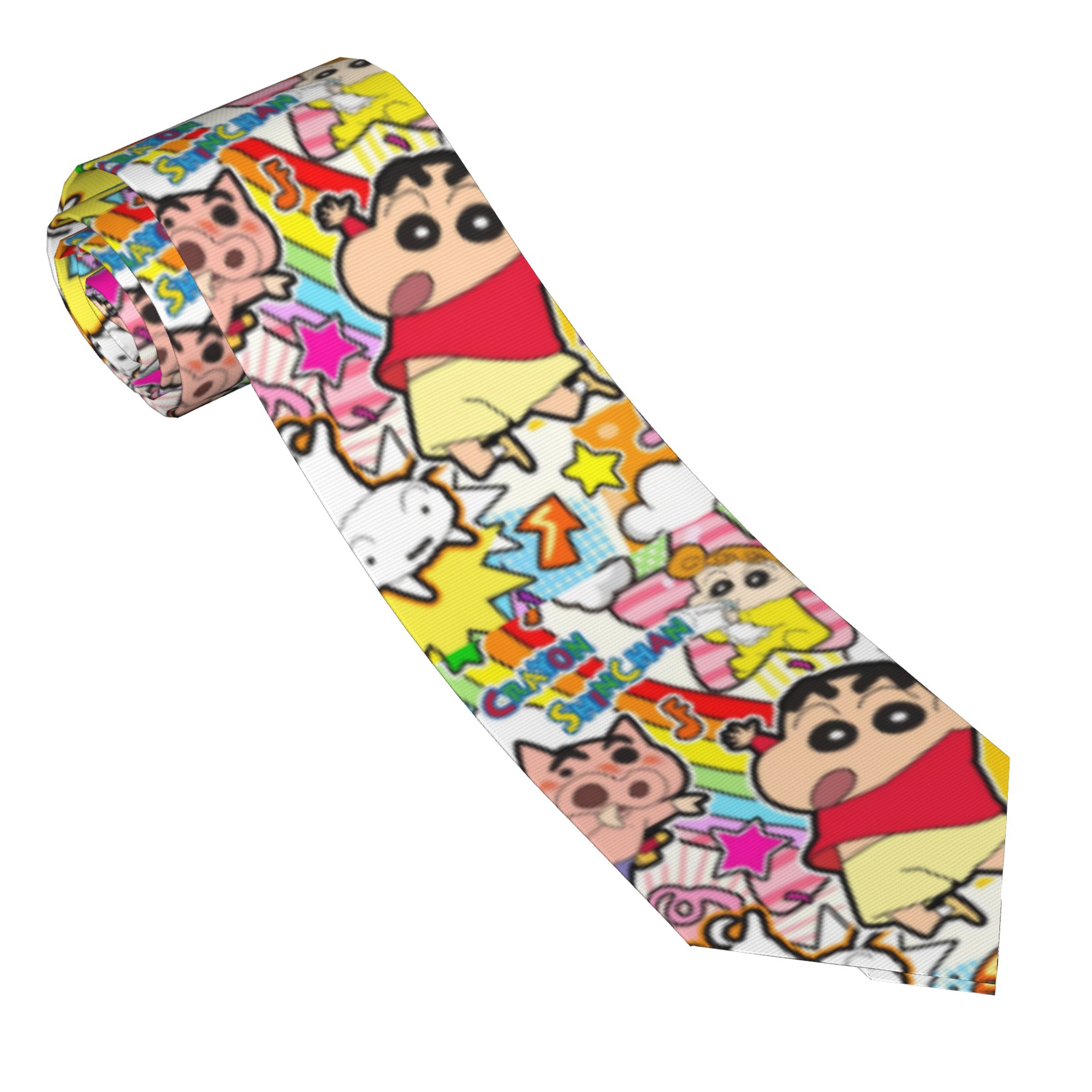 Men'S Accessories In The 90S - Shinchans 90s Cartoon Neckties Men Polyester