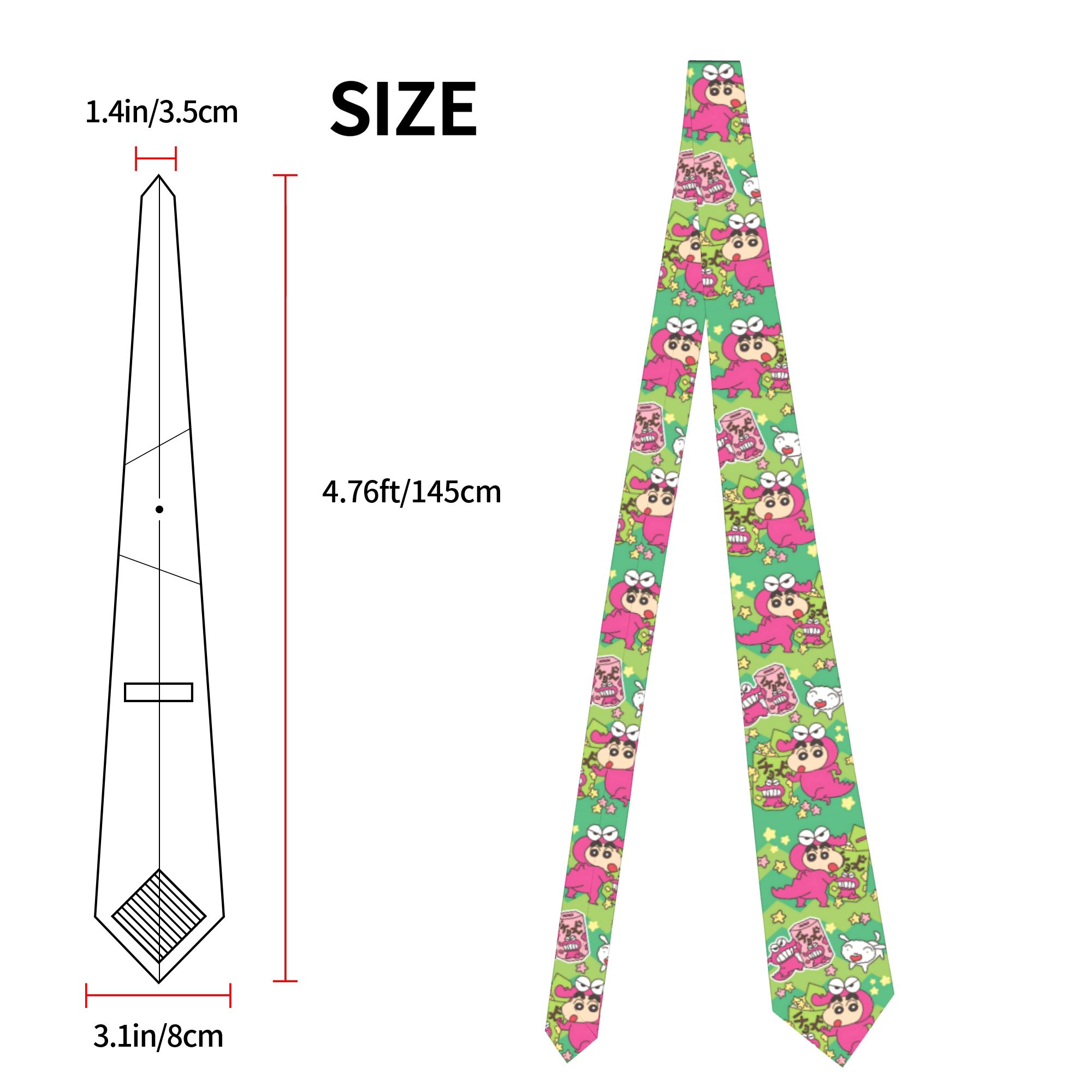 Shinchans 90s Cartoon Necktie  - Men'S Accessories In The 90S review and price