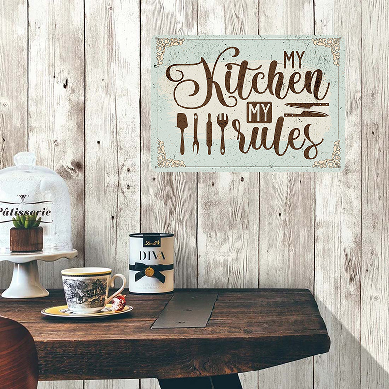 My Kitchen My Rules Sign Metal - Men Accessories Rule review and price