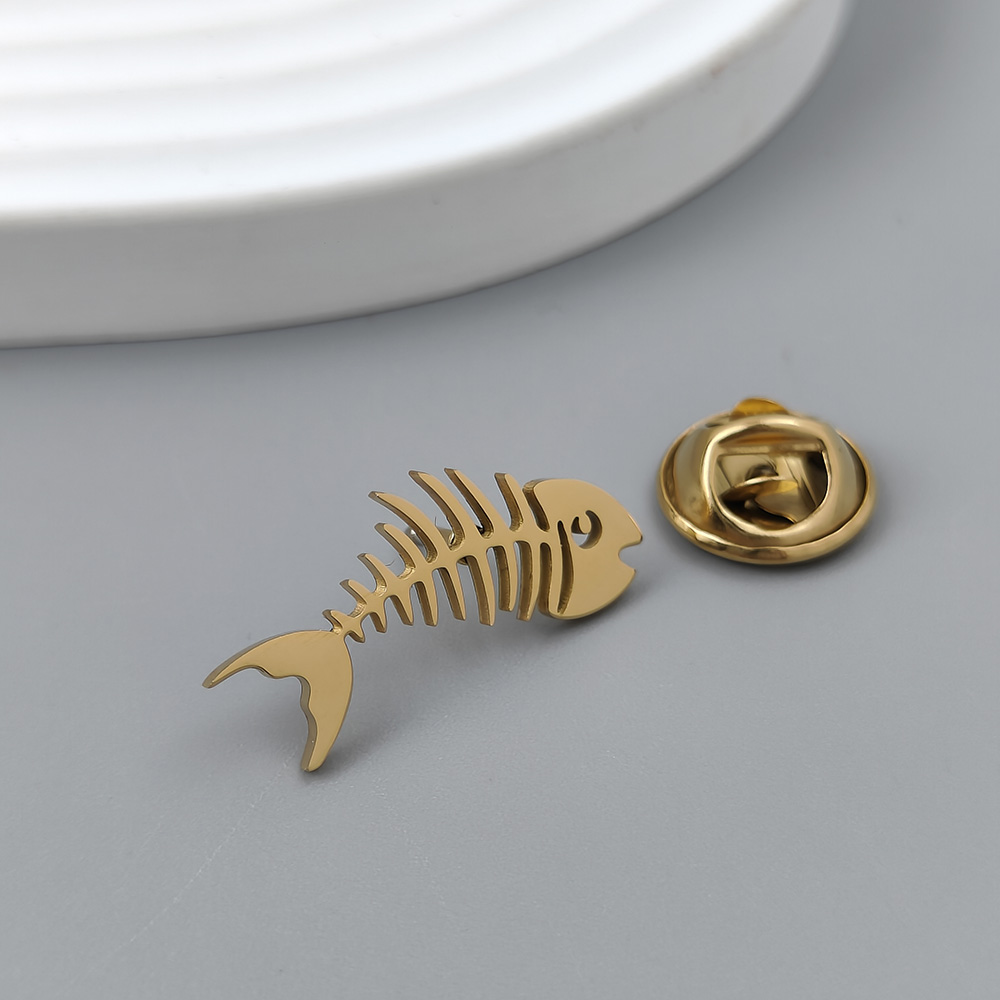 Creative fish bone gold-plated - Men'S Accessories Gift Set Branded review and price