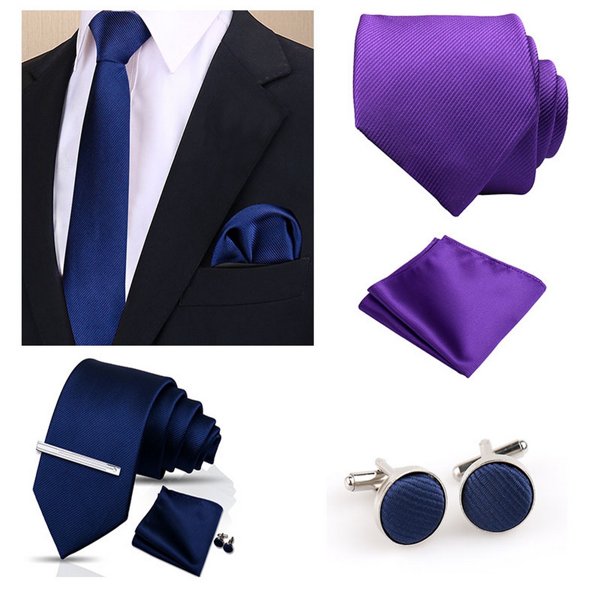 Brand Fashion Solid Color Tie  - Men'S Accessories Gift Set Branded review and price