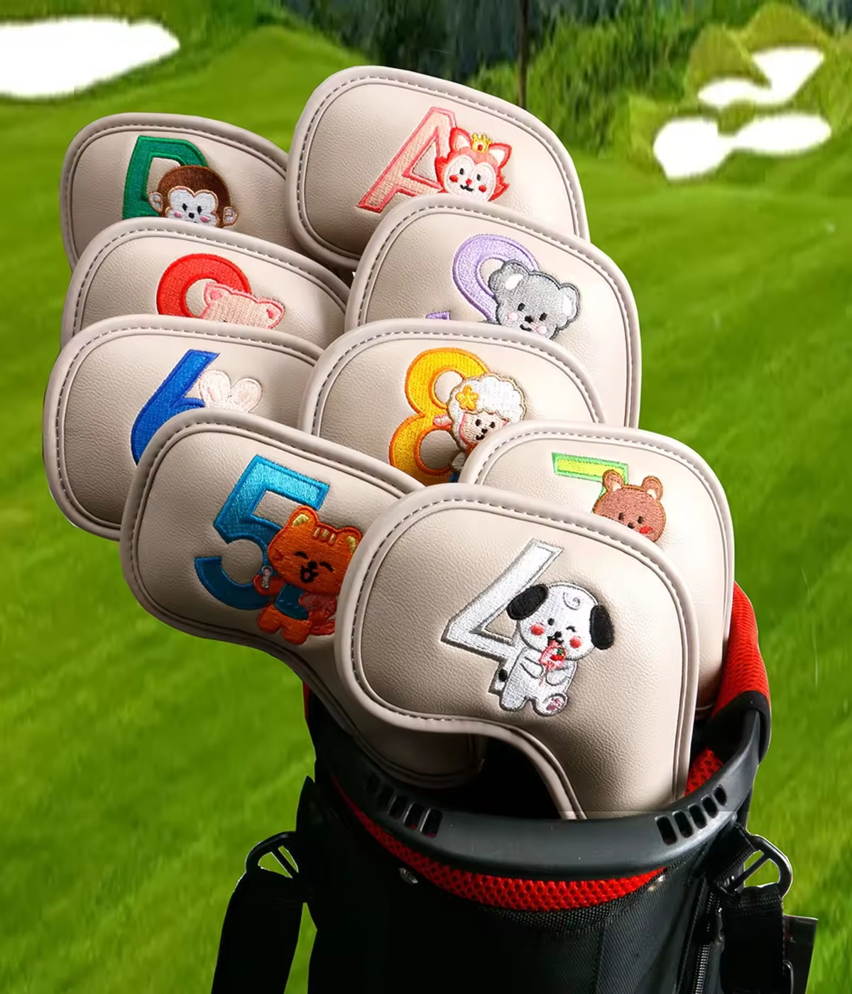9Pcs Cute Cartoon Animal Golf  - Men'S Accessories Leather review and price