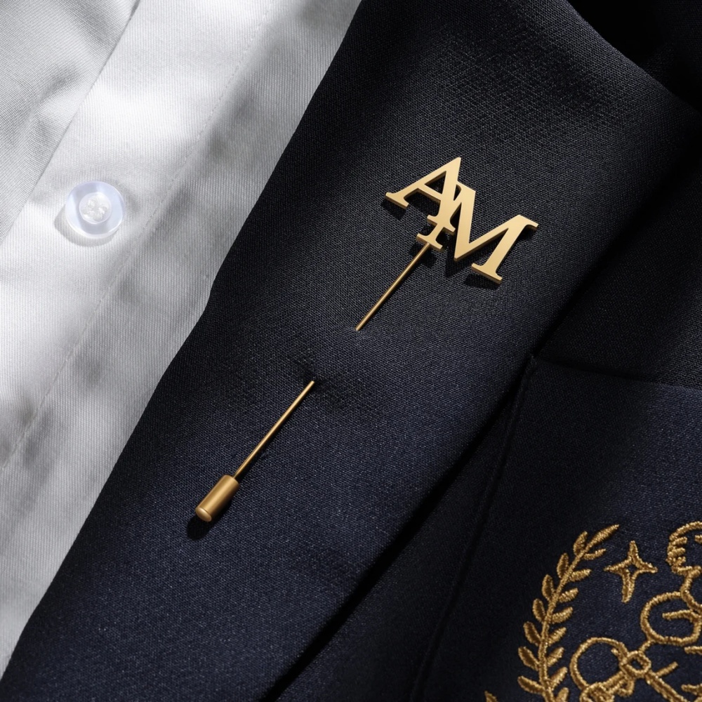 Custom Initials Brooch Men Sta - Men Accessories Brooch review and price
