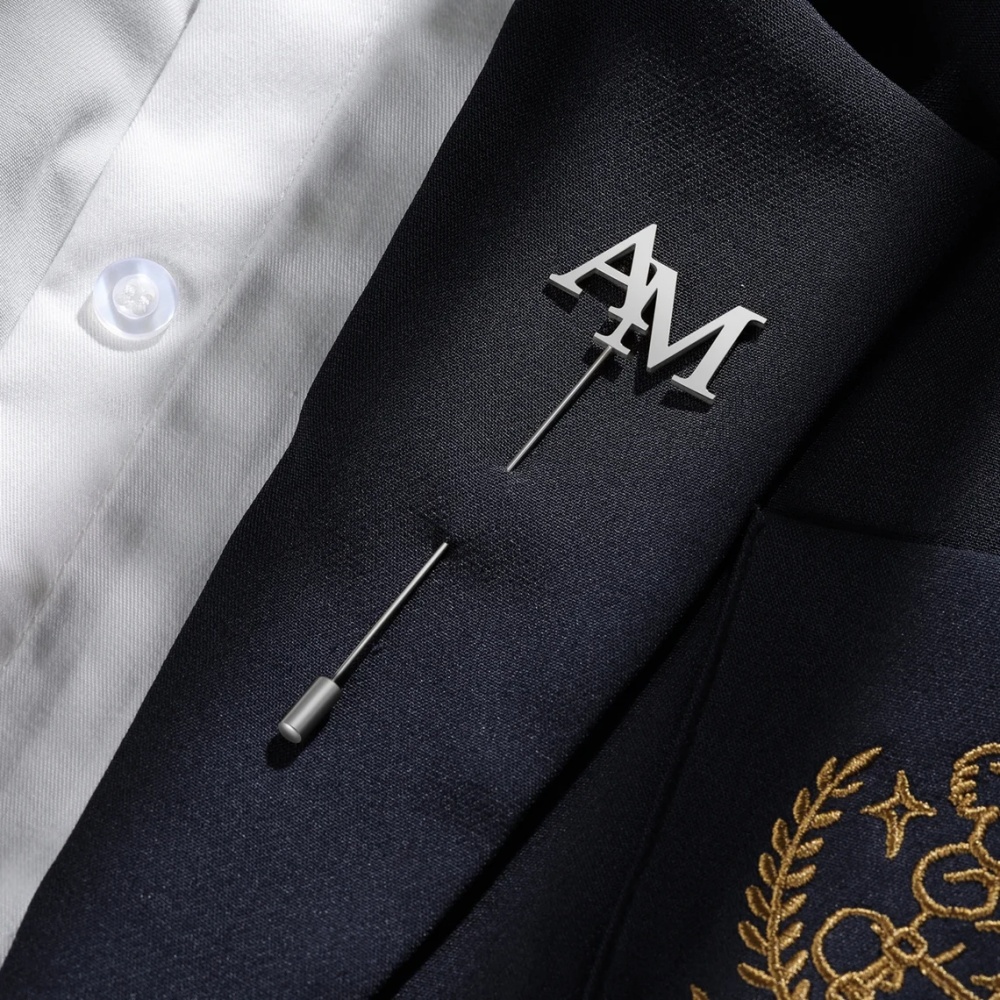 Custom Initials Brooch Men Sta - Men Accessories Brooch review and price